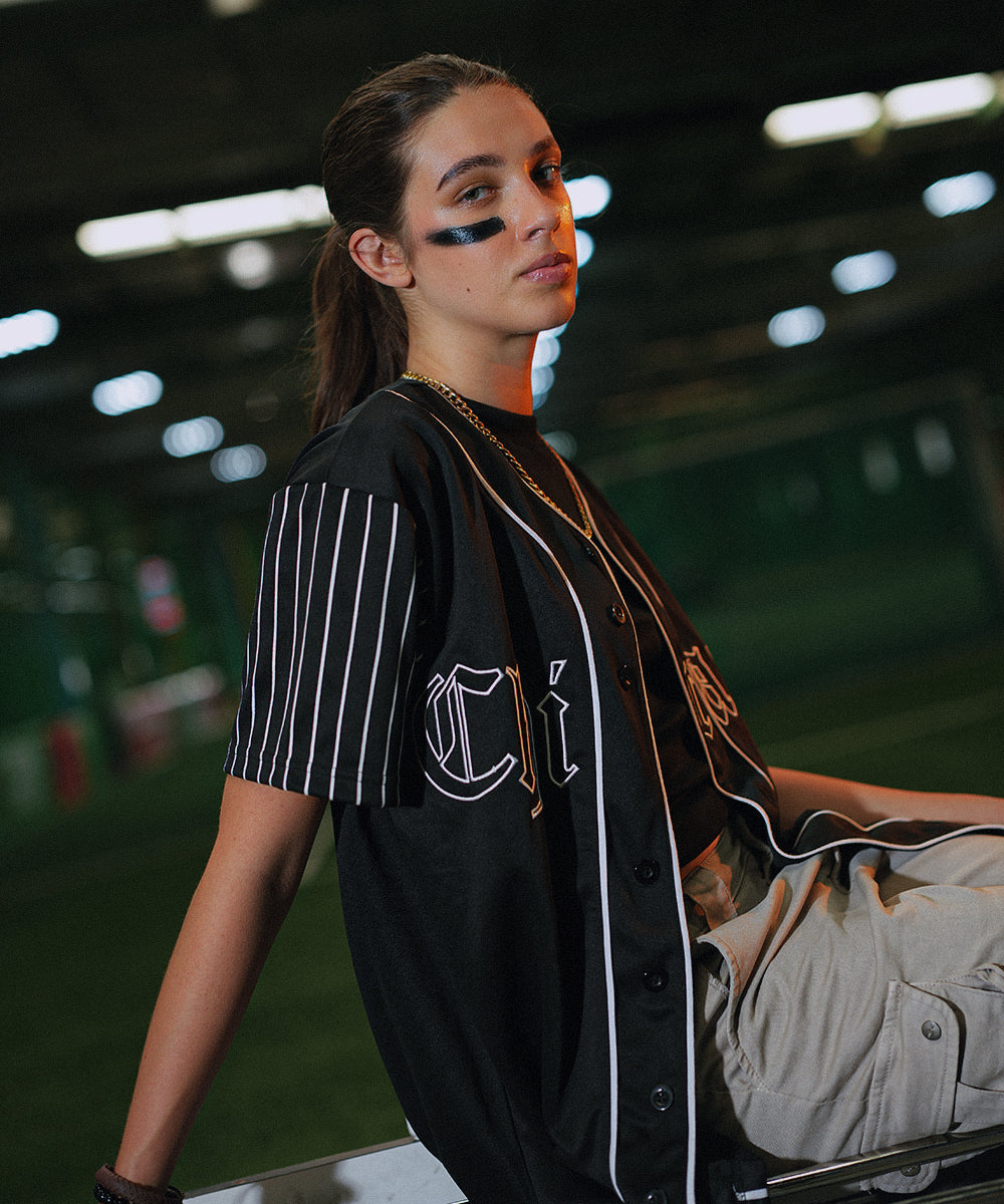 Unisex Sterick Stripe Chicago (Black) Baseball Jersey
