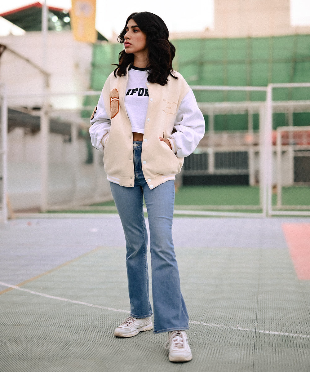 The Wild Beige Sterick Jacket | Varsity Jacket | Women | Sterick Wardrobe