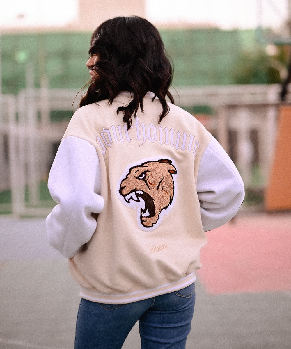 The Wild Beige Sterick Jacket | Varsity Jacket | Women | Sterick Wardrobe