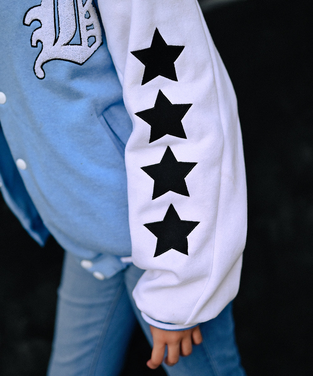 LA Sky Blue Letterman Jacket | Varsity Jackets | Sterick Wardrobe | Unisex