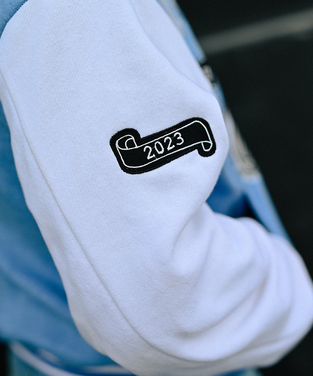 LA Sky Blue Letterman Jacket | Varsity Jackets | Sterick Wardrobe | Unisex