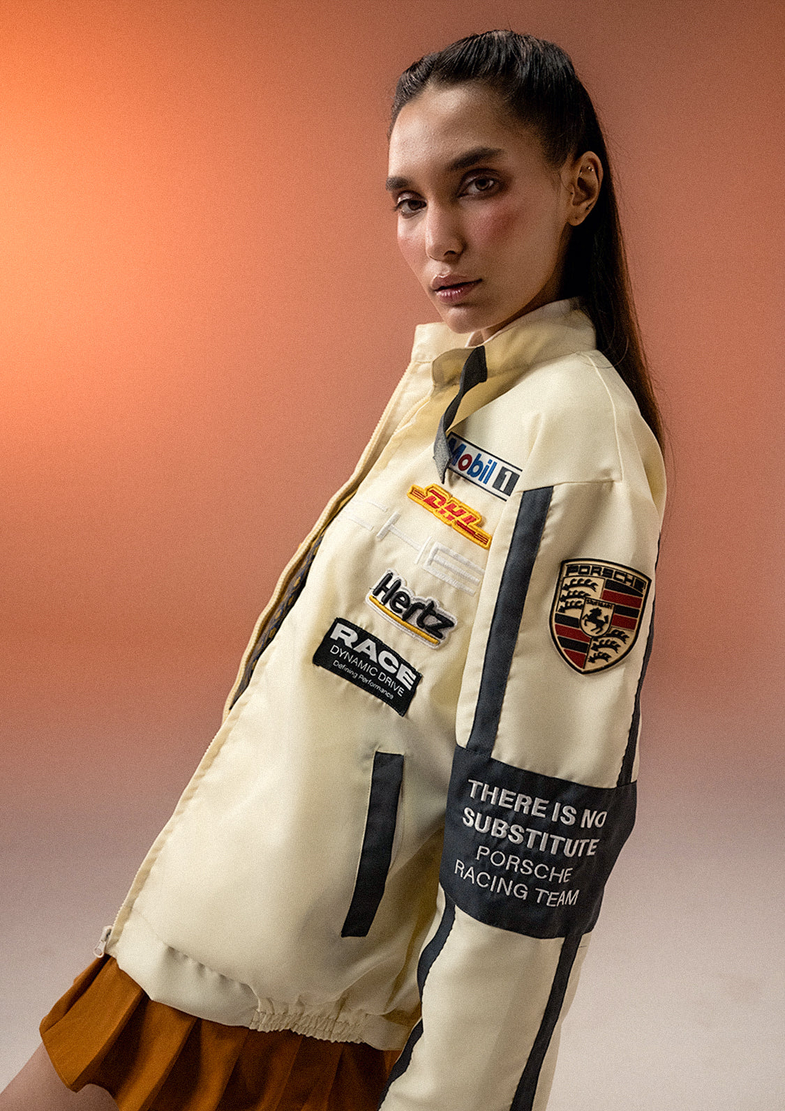 Sterick Unisex Apex Racer Beige & Grey Racer Jacket