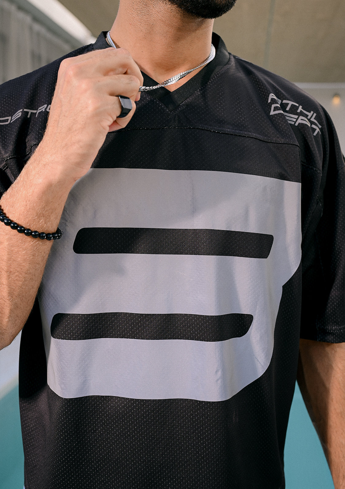 Sterick UNISEX - Noir Reflective Cropped Jersey