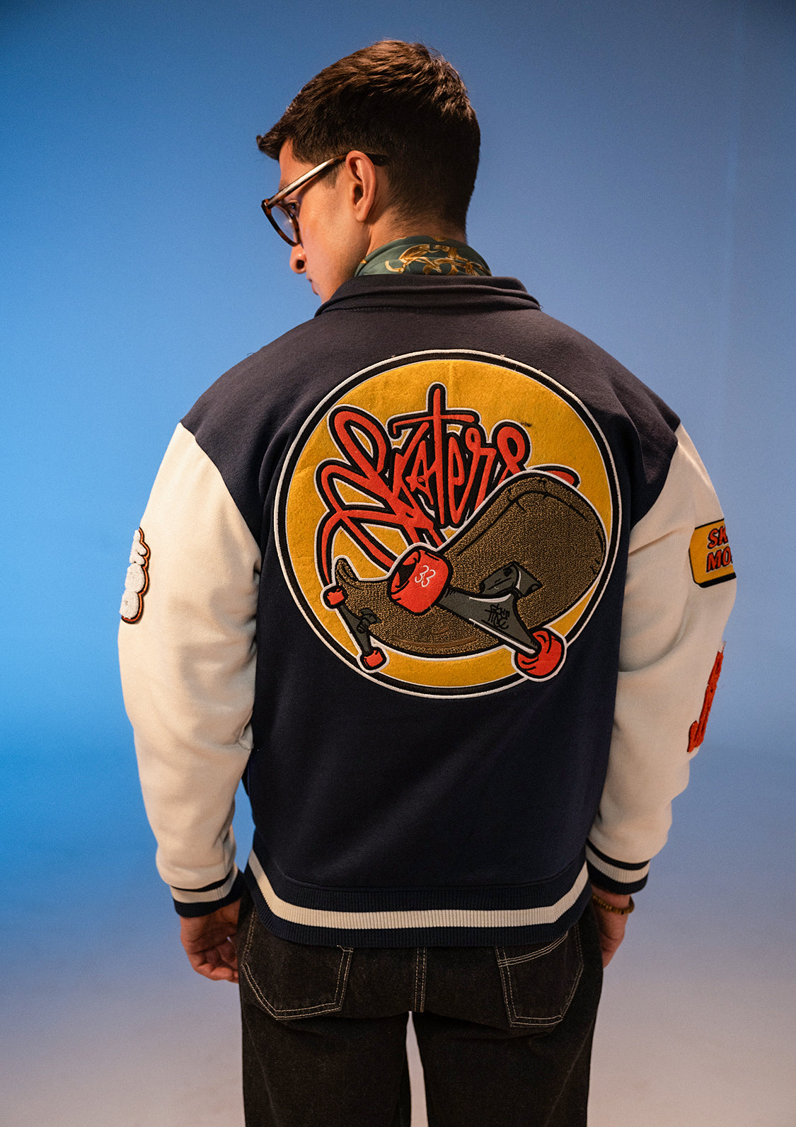 Unisex Sterick Force Navy Blue Varsity Jacket