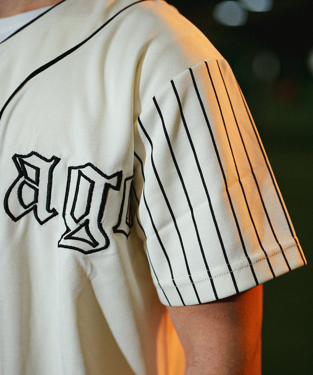 UNISEX Urban Stripe  Sterick Chicago (Off- White) Baseball Jersey