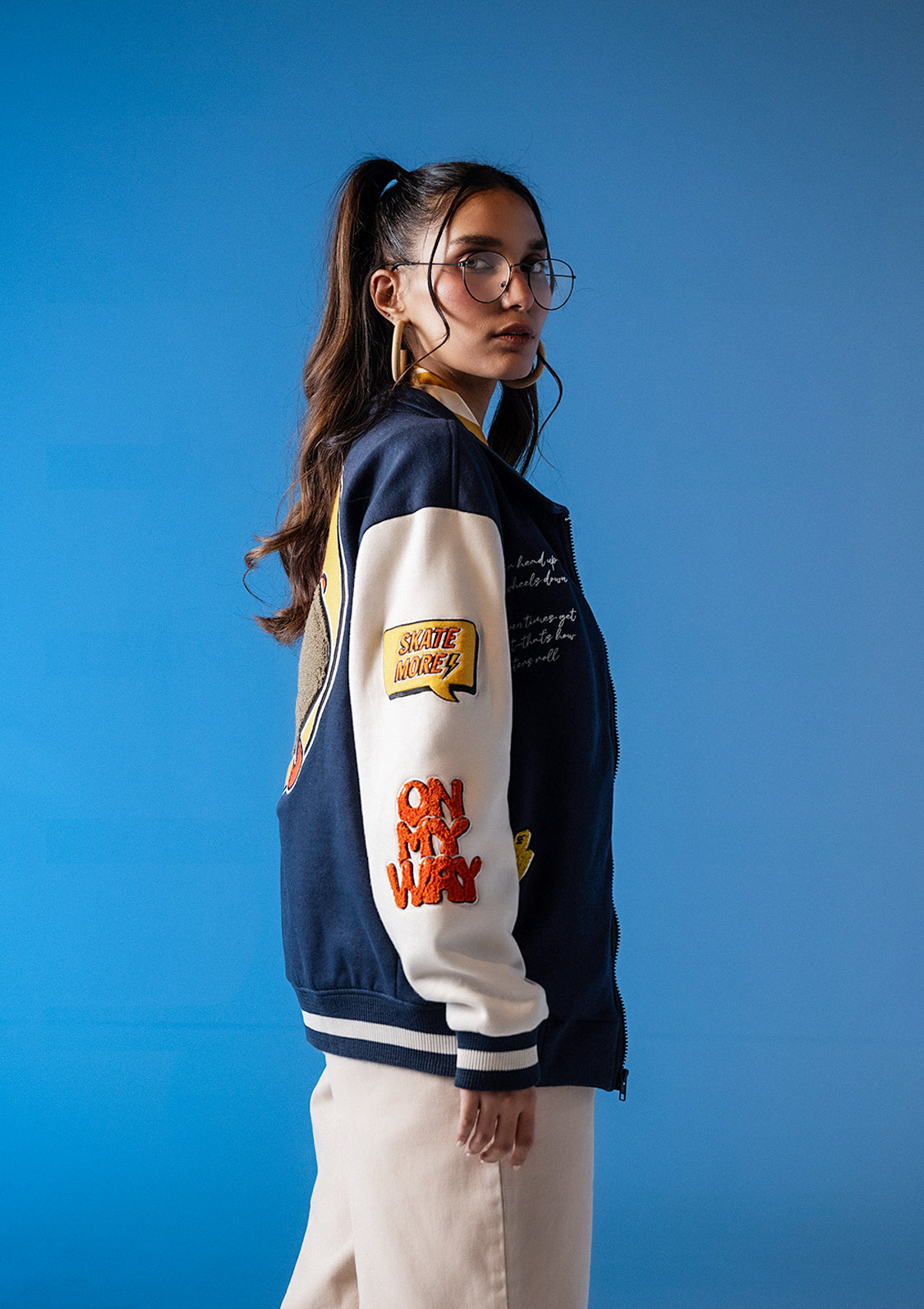 Unisex Sterick Force Navy Blue Varsity Jacket