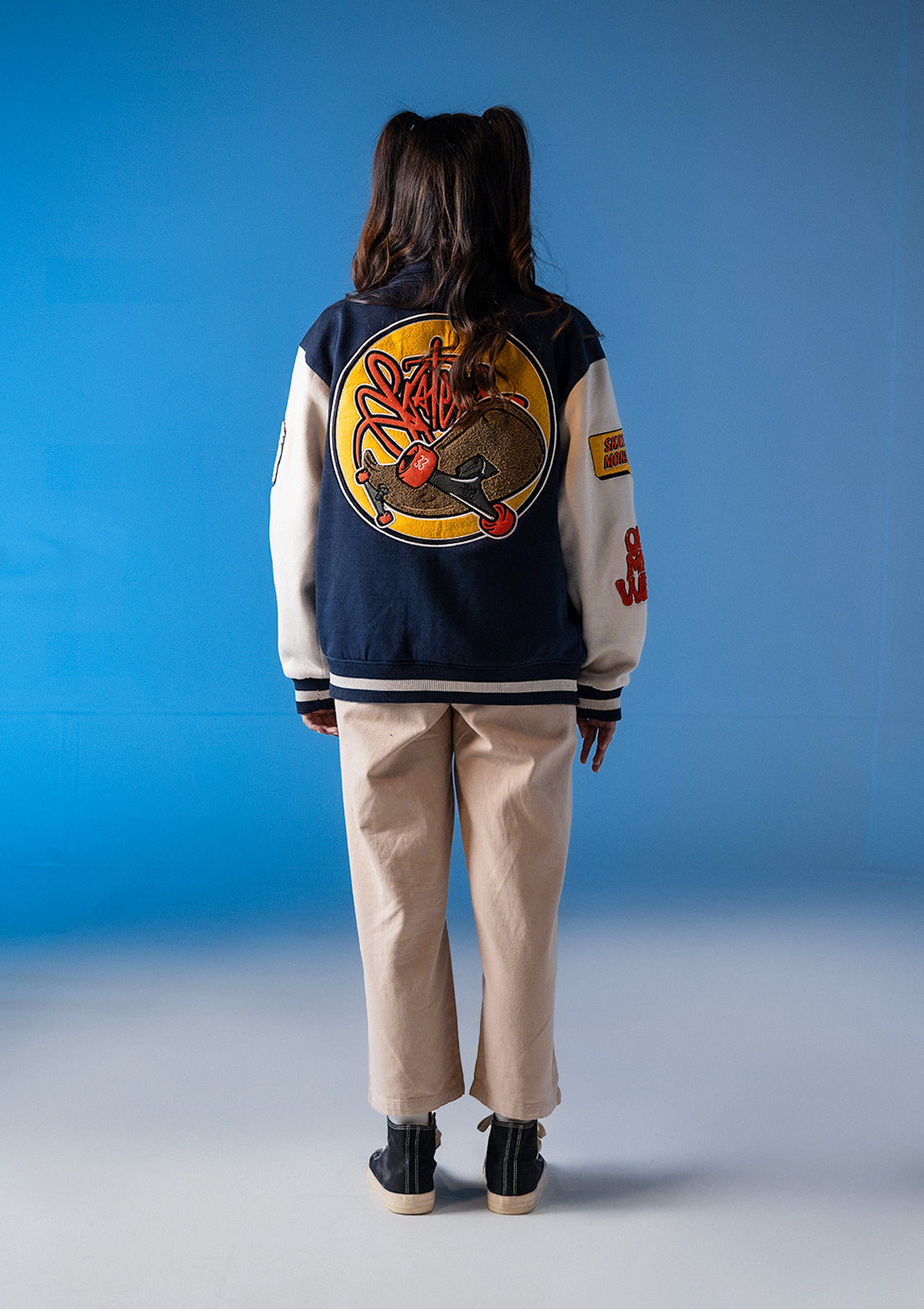 Unisex Sterick Force Navy Blue Varsity Jacket
