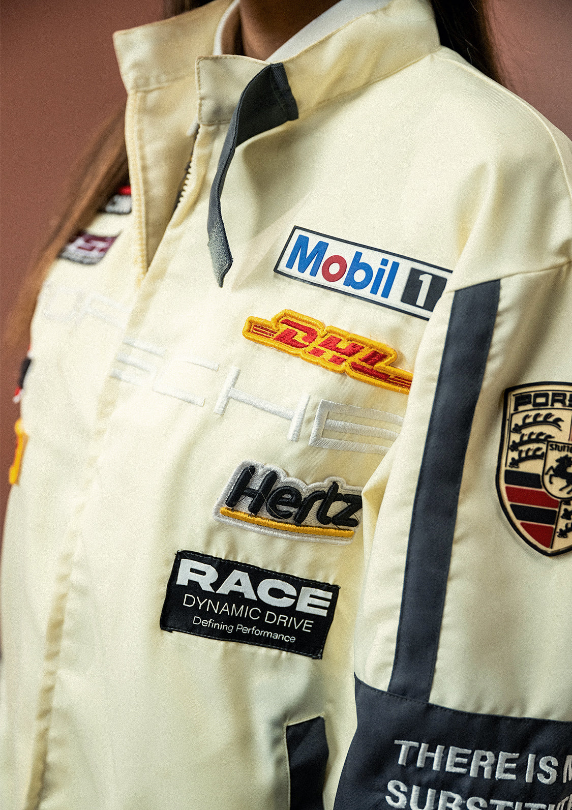Sterick Unisex Apex Racer Beige & Grey Racer Jacket