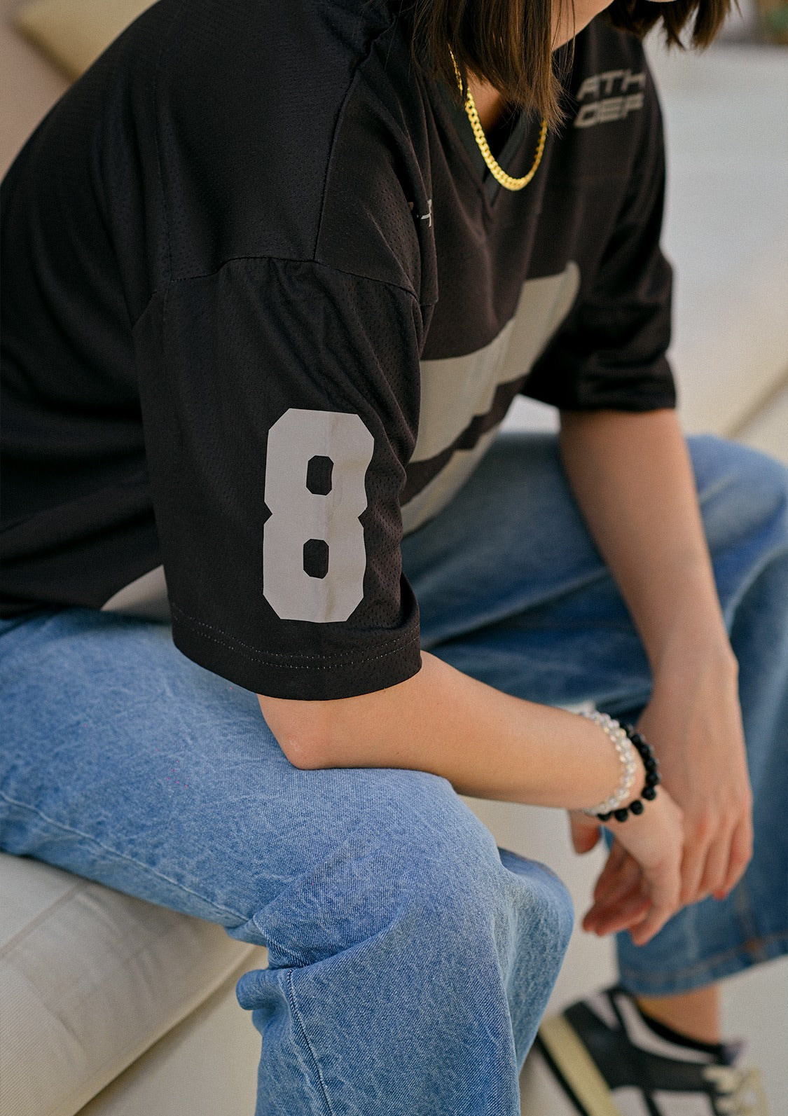 Sterick UNISEX - Noir Reflective Cropped Jersey